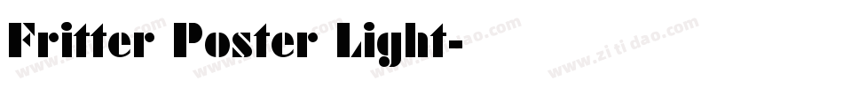 Fritter Poster Light字体转换